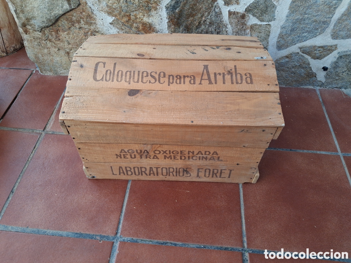 Boxes and metal boxes: Antigua Caja de agua oxigenada Foret