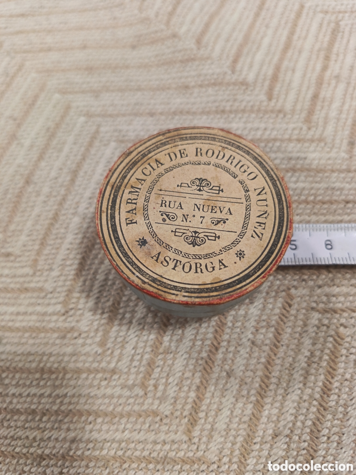 Cajas y cajitas met&aacute;licas: Cajita de farmacia antigua con dise&ntilde;o cl&aacute;sico y tipograf&iacute;a tradicional , de carton - Etiqueta con l