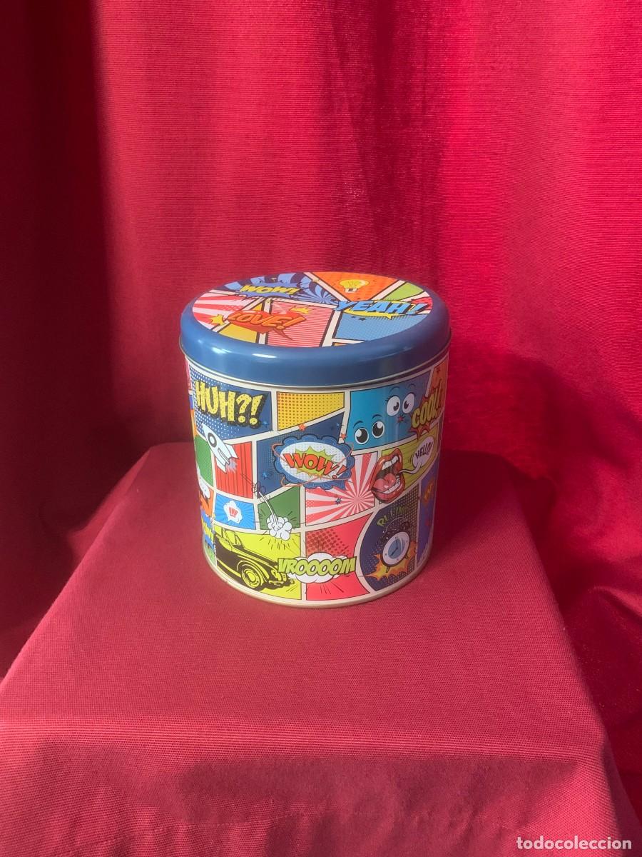 Cajas y cajitas met&aacute;licas: CAJAS: CAJA MET&Aacute;LICA GRANDE DISE&Ntilde;O POP ART COMIC