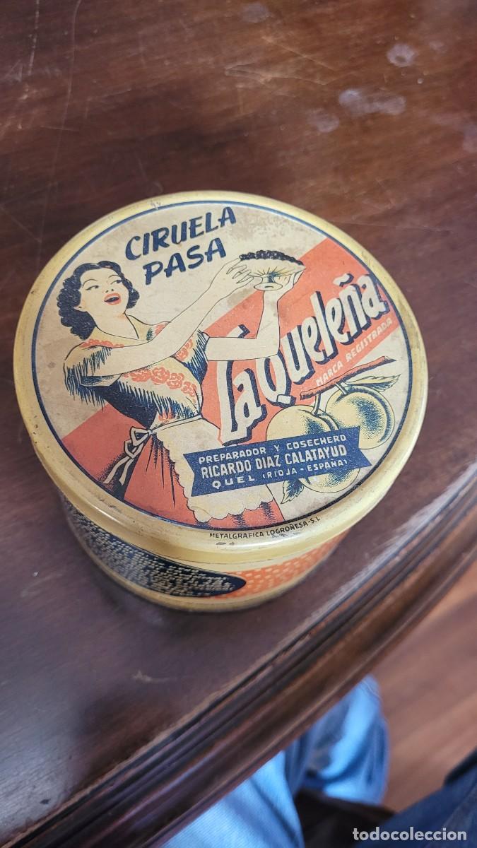 Cajas y cajitas met&aacute;licas: Lata antigua ciruelas