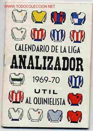 Colecionismo Calend&aacute;rios: CALENDARIO FUTBOL LIGA 1969-70 LLOMARA