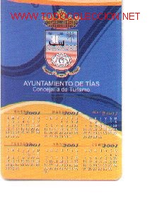 Sammeln von Kalendern: 11-21. Ayuntamiento de T&iacute;as. 2001