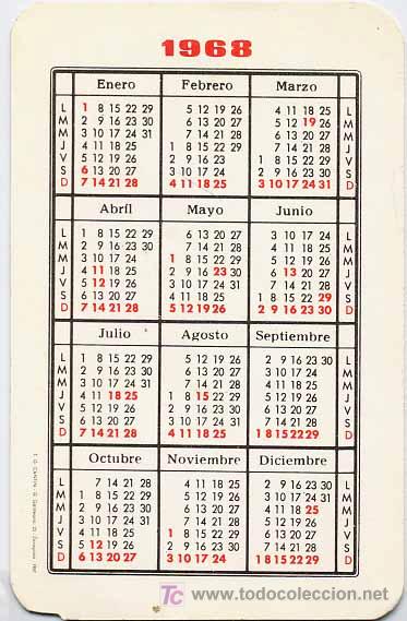Coleccionismo calendarios: CALENDARIO   CALLICIDA VERKOS      1968   CAL13 - Foto 2