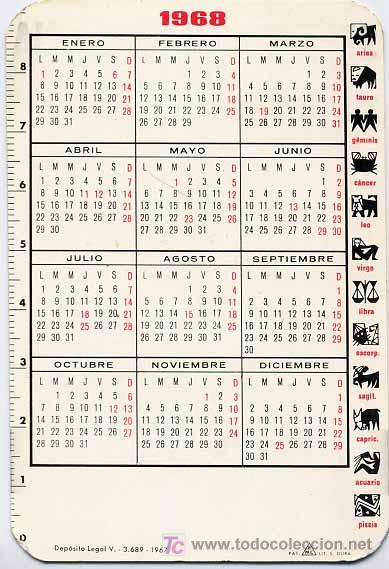 Coleccionismo calendarios: CALENDARIO    SERVICIO DE URGENCIA    1968  CAL19 - Foto 2
