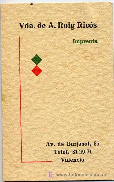 Sammeln von Kalendern: CALENDARIO    VDA DE ROIG   1964    CAL60