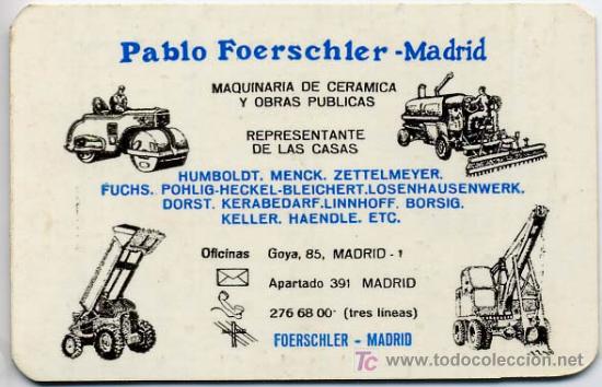 Sammeln von Kalendern: CALENDARIO    PABLO FOERSCHLER     1965      CAL82