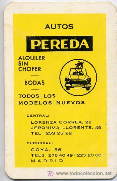 Sammeln von Kalendern: CALENDARIO    AUTOS PEREDA    1965      CAL84