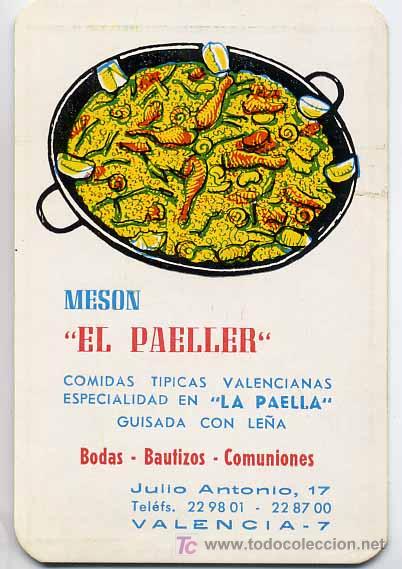 Sammeln von Kalendern: CALENDARIO   MESON EL PAELLER    1969      CAL91