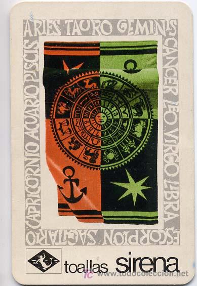 Collectionnisme Calendriers: CALENDARIO  FOURNIER  TOALLAS SIRENA   1968 CAL108