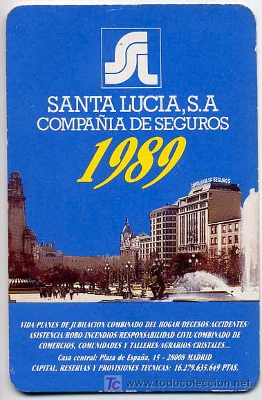 Collectionnisme Calendriers: CALENDARIO  FOURNIER  SANTA LUCIA  1989  CAL150