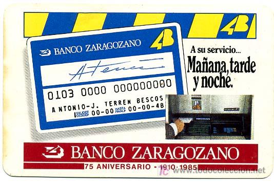 Collectionnisme Calendriers: CALENDARIO FOURNIER  BANCO ZARAGOZANO    , 1985  , CAL552
