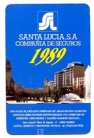 Collezionismo Calendari: CALENDARIO FOURNIER  SEGUROS SANTA LUCIA    , 1989  , CAL556