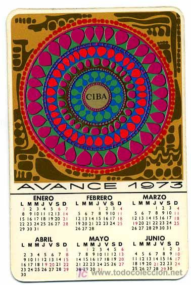 Colecionismo Calend&aacute;rios: CALENDARIO  CIBALGINA   1972    CAL679
