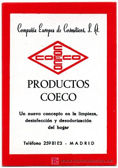 Sammeln von Kalendern: CALENDARIO  COSMETICOS COECO   1970    CAL700