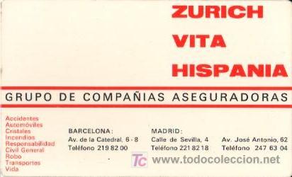 Coleccionismo Calendarios: 1968 ASEGURADORAS ZURICH VITA HISPANIA, PIE DE IMPRENTA CASAMAJO. CALENDARIO DE BOLSILLO