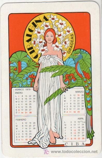 Coleccionismo calendarios: 1978 CIBALGINA GRAGEAS, EMPRESA FARMACEUTICA CIBA. CALENDARIO BOLSILLO