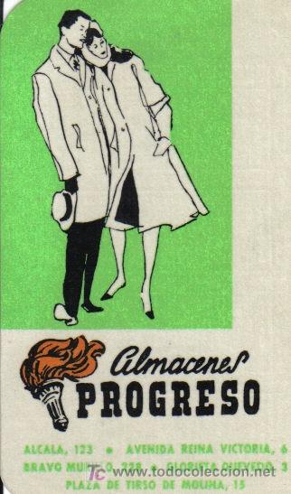 Coleccionismo Calendarios: CALENDARIO DE LOS DESAPARECIDOS ALMACENES PROGRESO A&Ntilde;O 1964