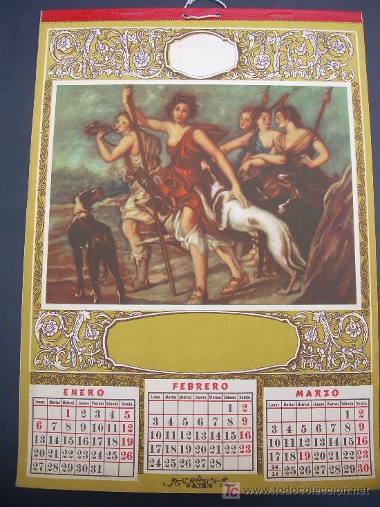Coleccionismo calendarios: CALENDARIO DE PARED 1958 TRIMESTRAL CON 4 FOTOS MUSEO DEL PRADO