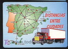 Coleccionismo calendarios: calendario - distancias entre ciudades 2004