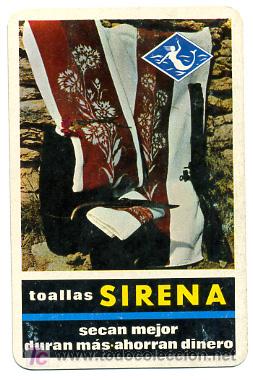 Coleccionismo calendarios: CALENDARIO FOURNIER , PUBLICIDAD TOALLAS SIRENA 1966  ,  CAL 103