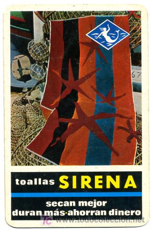 Coleccionismo calendarios: CALENDARIO FOURNIER ,  TOALLAS SIRENA  1966  ,  CAL 157