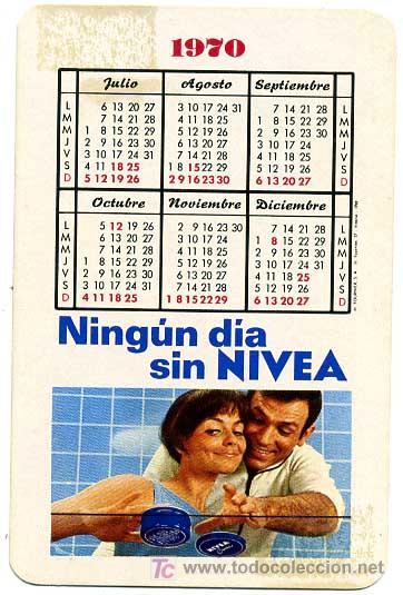 Coleccionismo calendarios: CALENDARIO FOURNIER , NINGUN DIA SIN NIVEA , CREMA   1970   , CAL 426
