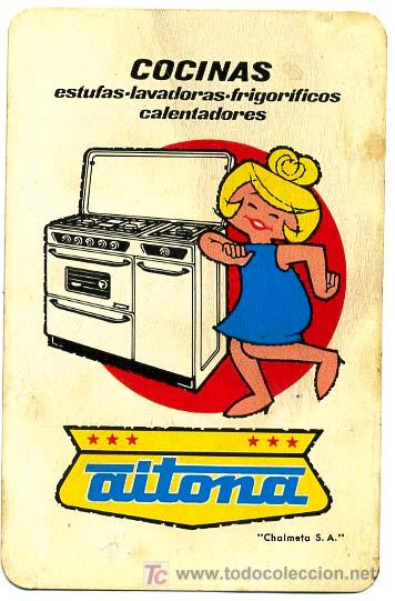 Coleccionismo calendarios: CALENDARIO FOURNIER , COCINAS AITONAS  1966   , CAL 460