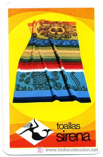 Coleccionismo calendarios: CALENDARIO FOURNIER , TOALLAS SIRENA, OJO REVERSO HORIZONTAL  1971   , CAL 496