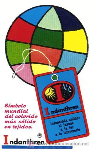 Coleccionismo Calendarios: Calendario Fournier de Indanthren. A&ntilde;o 1965.
