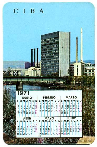 Collectionnisme Calendriers: CALENDARIO PUBLICIDAD CIBALGINA  , 1970  , CAL705