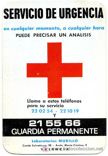 Collectionnisme Calendriers: CALENDARIO PUBLICIDAD SERVICIO URGENCIA , 1968  , CAL724