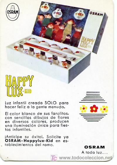 Coleccionismo calendarios: HAPPY LUX. OSRAM. A&Ntilde;O 1970 - Foto 1