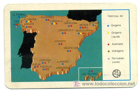 Collectionnisme Calendriers: CALENDARIO FOURNIER , PUBLICIDAD CARBUROS METALICOS   , 1967 , CAL1730