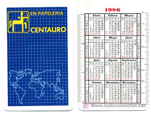 Collezionismo Calendari: CALENDARIO FOURNIER CENTAURO , EN PAPELERIA , 1986 , CAD 222