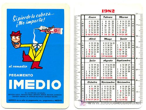 Collezionismo Calendari: CALENDARIO FOURNIER PEGAMENTO IMEDIO , 1982 , CAD 232