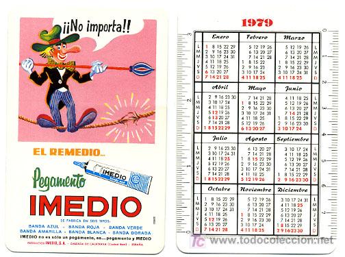 Collectables Calendars: CALENDARIO FOURNIER PEGAMENTO IMEDIO , 1979 , CAD 236