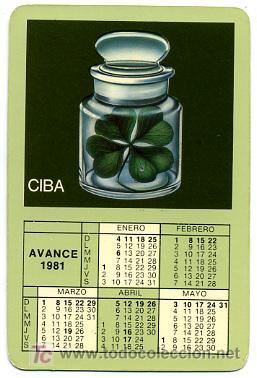 Coleccionismo Calendarios: CALENDARIO CIBA , 1980-81  , CAL1091