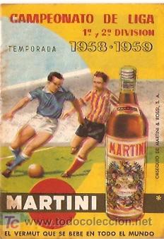 Sammeln von Kalendern: CALENDARIO DE FUTBOL MARTINI ROSSI LIGA 1958-59