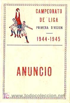 Sammeln von Kalendern: CALENDARIO DE FUTBOL LIGA1944-45