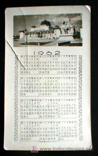 Coleccionismo Calendarios: CALENDARIO DE BOLSILLO CHINO. 1962.  ES UNA FOTO..ENVIO GRATIS&iexcl;&iexcl;&iexcl;