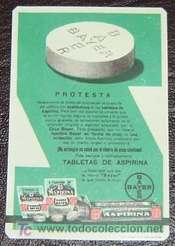 Colecionismo Calend&aacute;rios: CALENDARIO BOLSILLO ASPIRINA BAYER A&Ntilde;O 1934-RIUSSET- ORIGINAL MUY RARO - IMPRESO EN PLASTICO