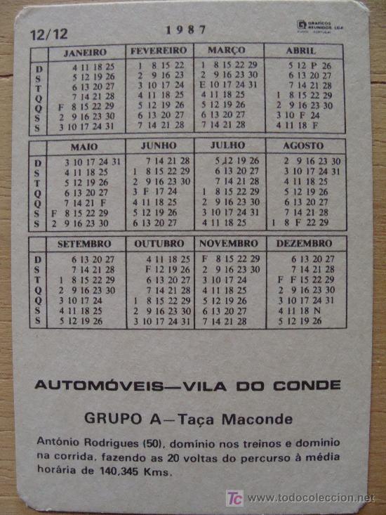 Coleccionismo calendarios: COLECCI&Oacute;N DE 12 CALENDARIOS. 1987. COCHES DE RALLY. - Foto 2