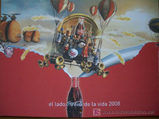 Coleccionismo calendarios: Calendario de Pared de Coca Cola. A&ntilde;o 2008 (Ver imagenes interiores de algunos meses)