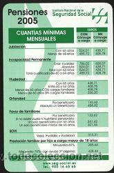 Coleccionismo calendarios: calendario pensiones 2005