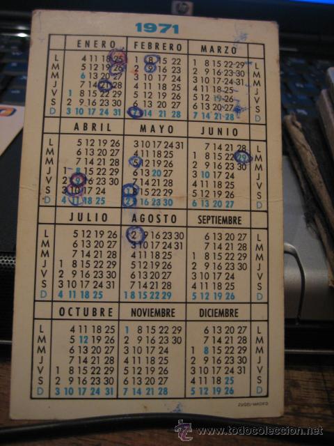 Coleccionismo calendarios: NUTRIBEN 1971 - Foto 2