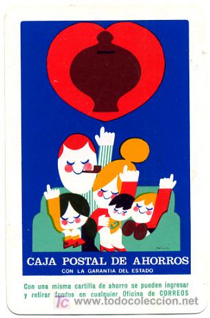 Colecionismo Calend&aacute;rios: CALENDARIO  FOURNIER , CAJA POSTAL DE AHORROS ,  1975 , CAL1406