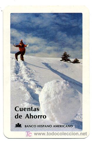 Coleccionismo calendarios: CALENDARIO  FOURNIER , BANCO HISPANO AMERICANO , ESQUI ,  1978 , CAL1407
