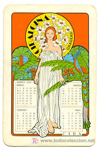 Colecionismo Calend&aacute;rios: CALENDARIO  PUBLICIDAD CIBALGINA , FARMACIA  , 1978-79 , CAL1608