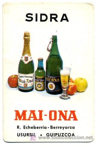Colecionismo Calend&aacute;rios: CALENDARIO  PUBLICIDAD SIDRA MAI ONA , GUIPUZCOA  , 1971 , CAL1613