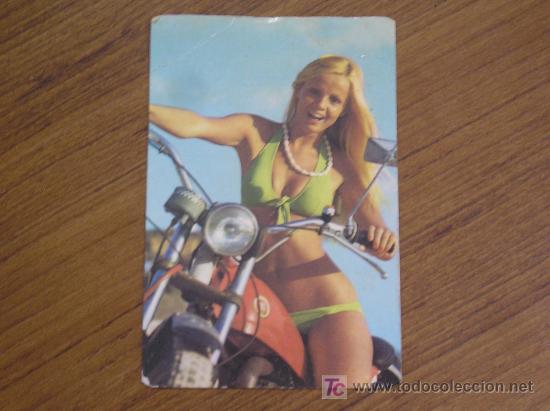 Coleccionismo Calendarios: **CALENDARIO DE BOLSILLO,----SERIE SE&Ntilde;ORITAS ---- (MOTO MONTESA  A&Ntilde;O 1975)**